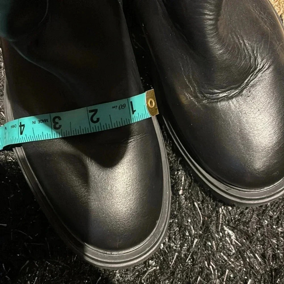 Cavalli Class Black  Knee high Calf skin Leather Combat Boots Sz 8 - Picture 10 of 17